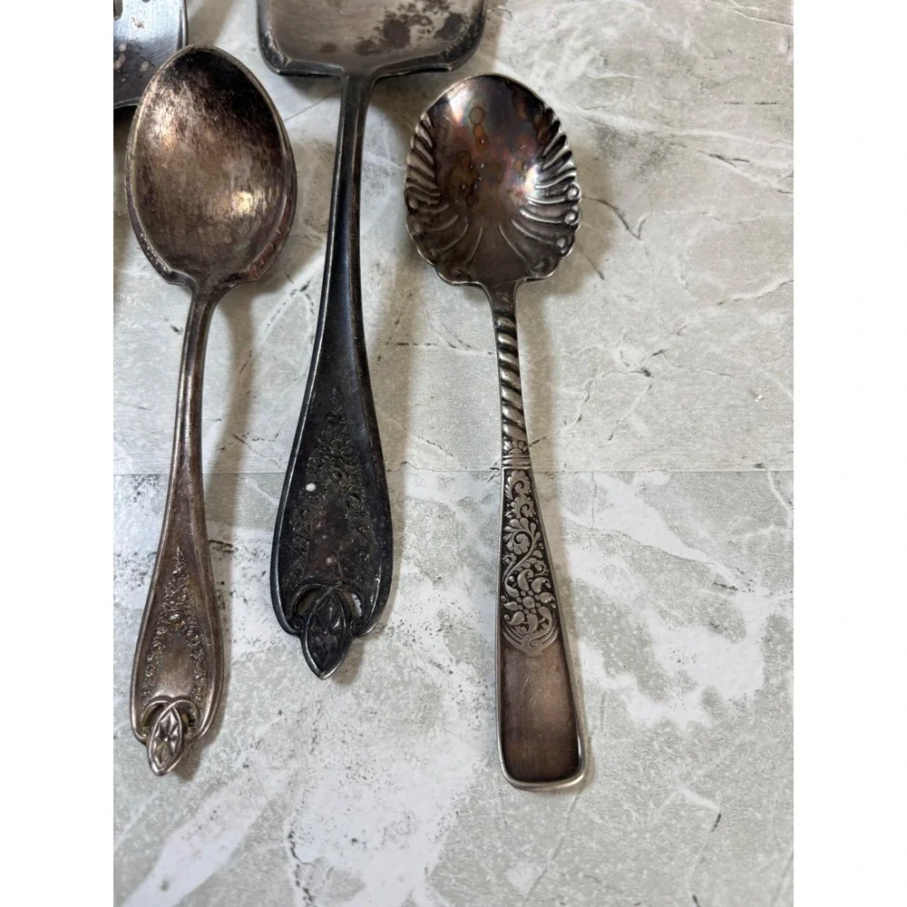 Vintage 1847 Rogers Bros Silverplate Flatware Serving Pieces Set Lot Spoons Fork